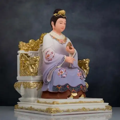 女娲娘娘神像女娲补天大地之母摆件镇居家供奉汉白玉摆件