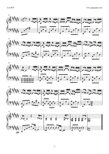 算什么男人(钢琴独奏版) 钢琴谱(五线谱)