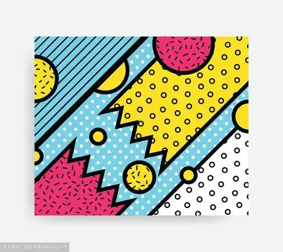 色彩缤纷的波普艺术图案