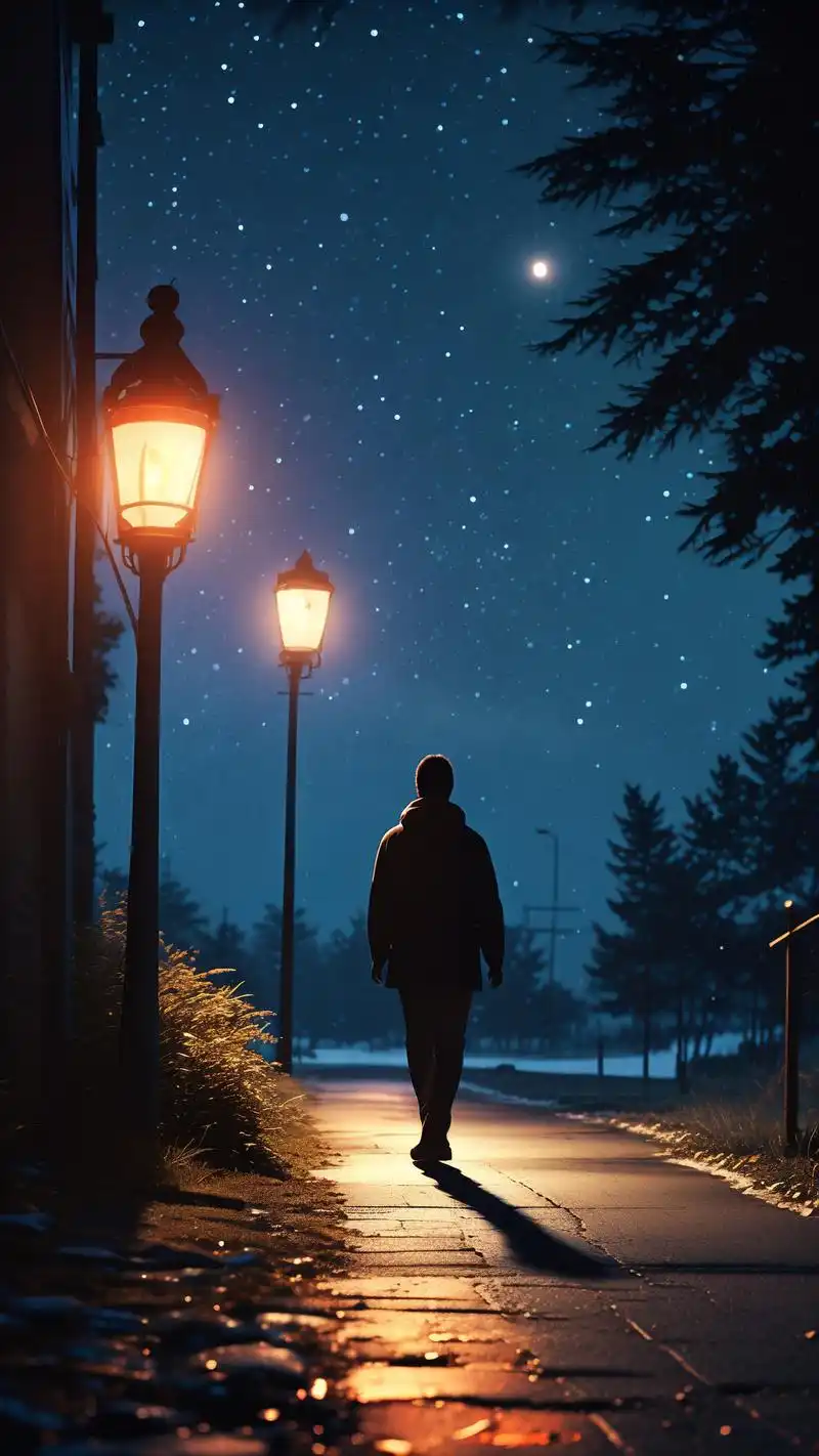 一个人的安静时光壁纸90 在寂静的月夜里,一个人静静地享受孤独