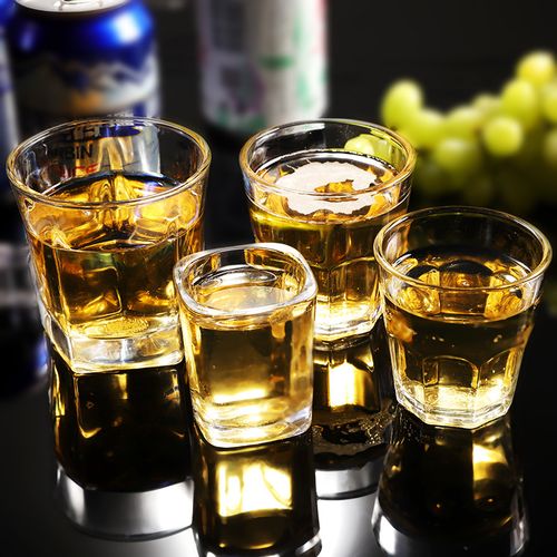 整箱量版钢化玻璃酒杯ktv饭店酒吧专用八角消毒异形