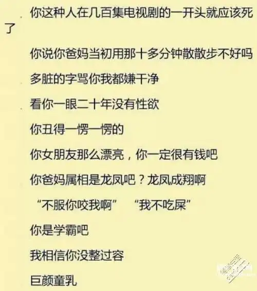 骂人的语句带脏字