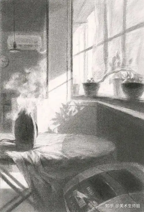 场景素描范画|速速收藏