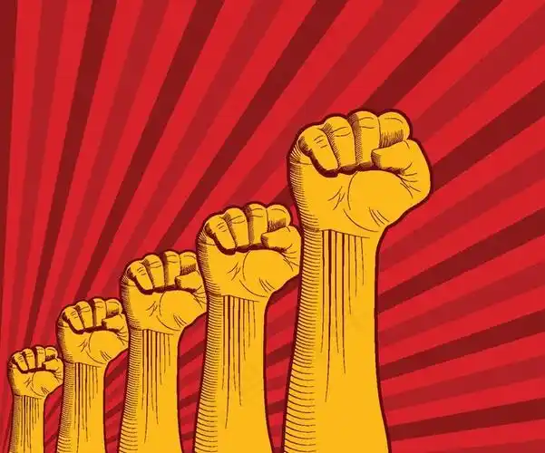 拳头举拳手奋斗加油努力卡通素材图片epsai矢量模版下载