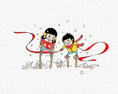 高跷简笔画 幼儿园踩高跷简笔画