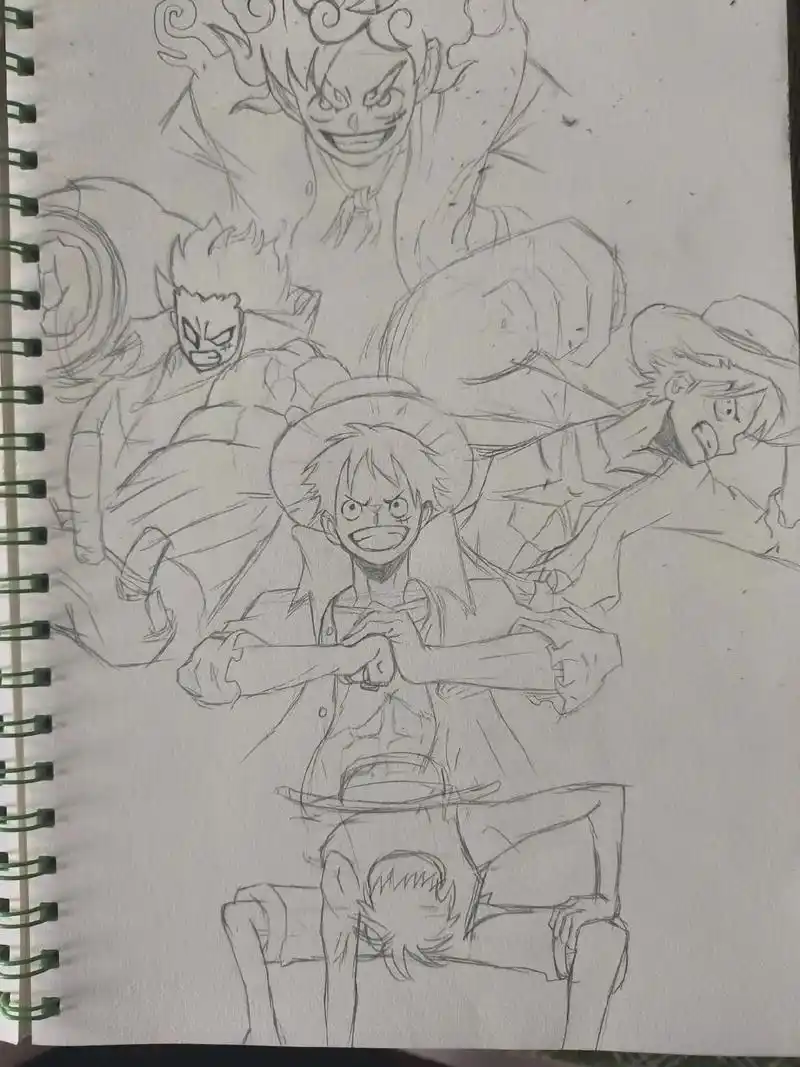 海贼王 #路飞 #路飞尼卡形态 #画画 #五档路飞 - 抖音