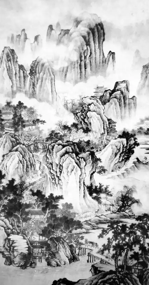 一幅好的山水画要运用好散点透视和巧妙运用三远法