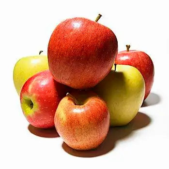 有机,苹果,白色背景