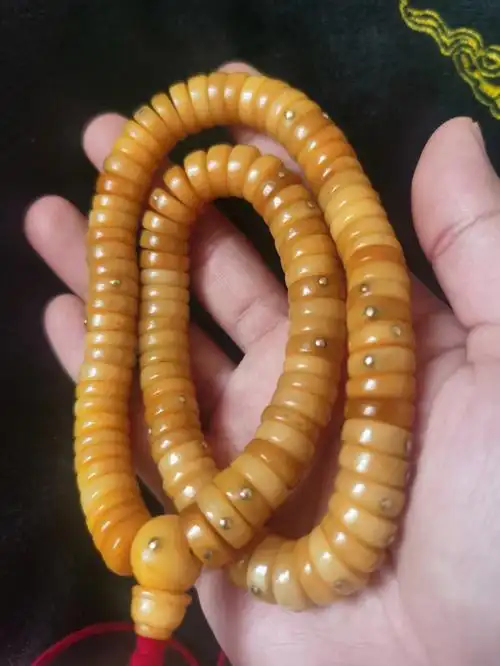 〔藏传,镶嵌,牦牛骨手串〕