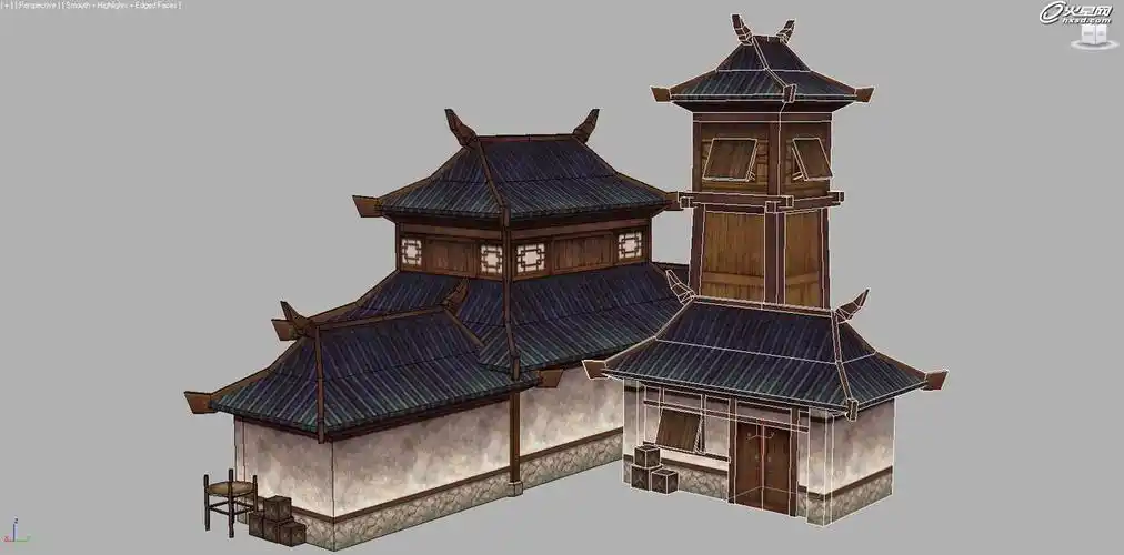 歇山式古场景驿站创作解析