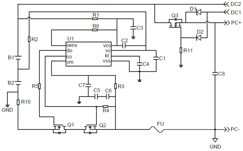 一种锂离子电池电路的制作方法