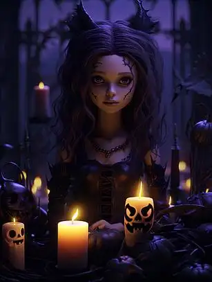 万圣节暗黑系女孩
