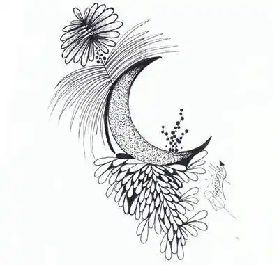 30张欧美月亮纹身手稿