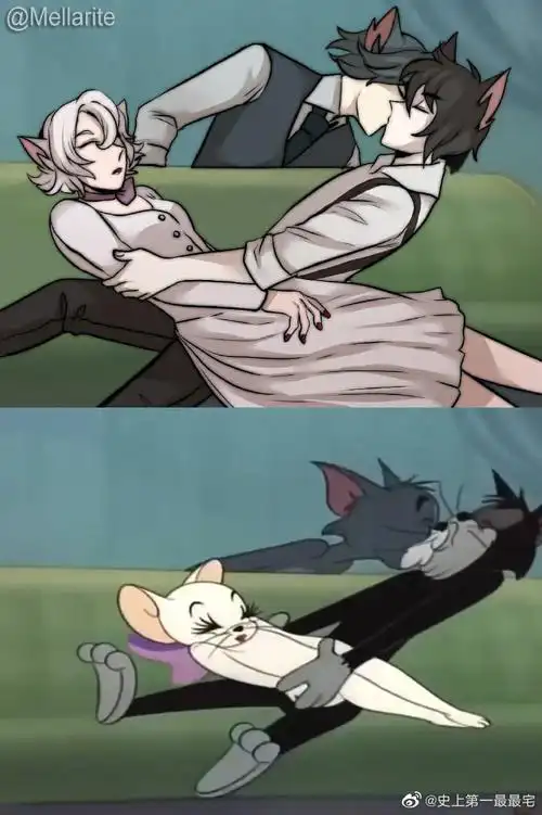 猫和老鼠的拟人漫画磕的我好上头,汤姆和杰瑞真的好甜啊啊啊啊啊啊