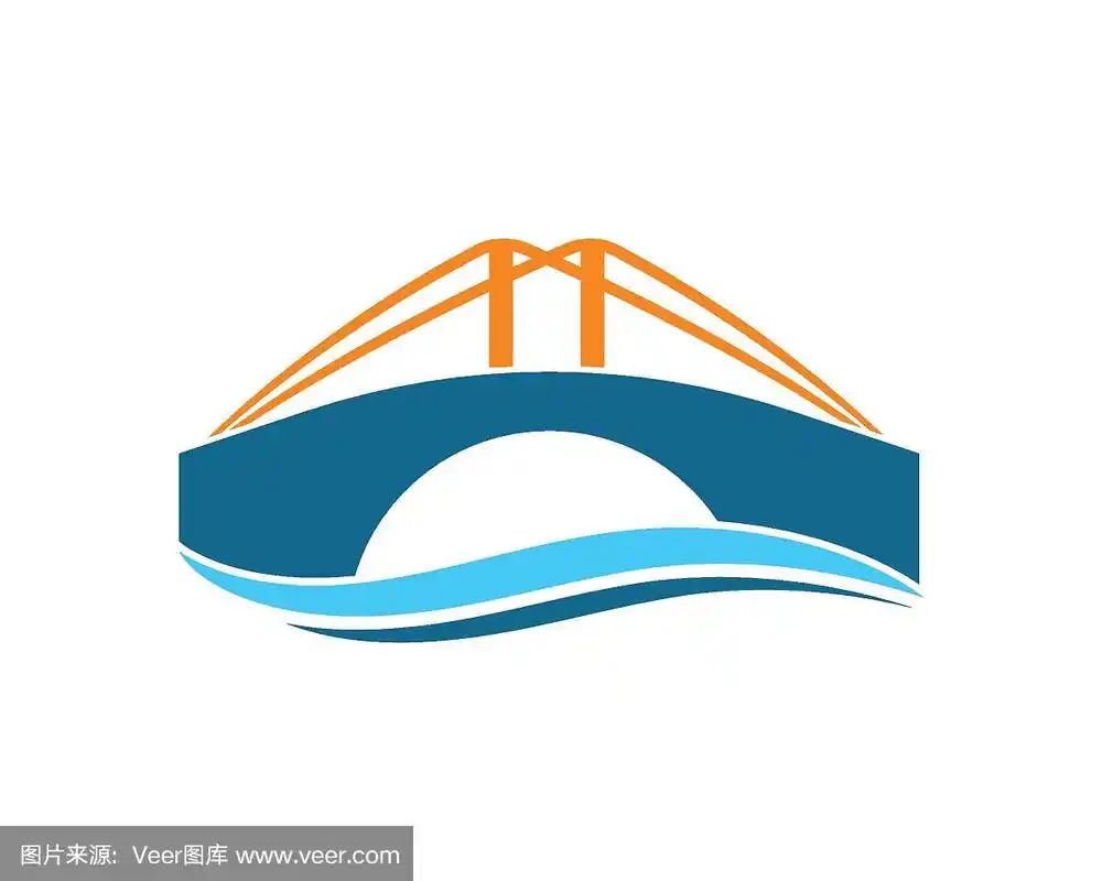 桥梁插图标志向量