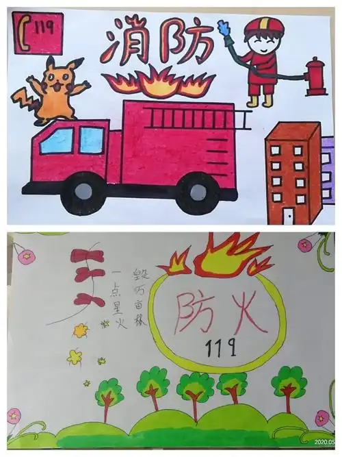 争做"安全小卫士"——定州市大兴庄小学安全教育宣传画大赛