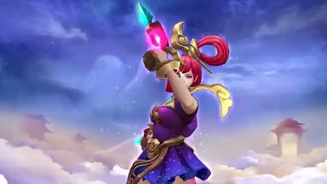 【英魂之刃口袋版】黑桃皇后焰火流星皮肤出场效果展示