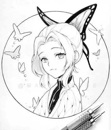 超美的动漫线稿素材练习上色素材