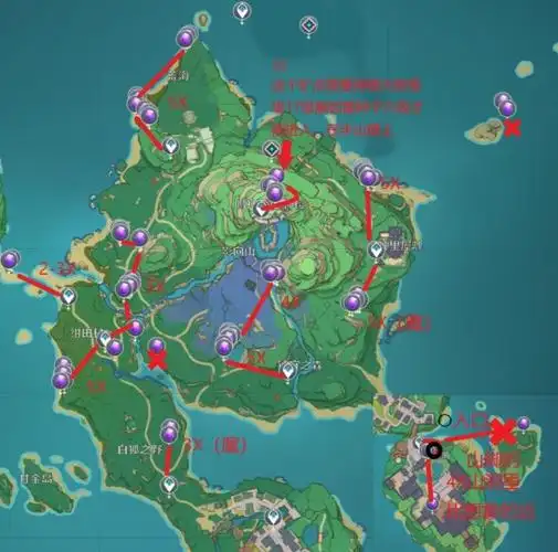 原神紫晶块位置大全采集路线分布图
