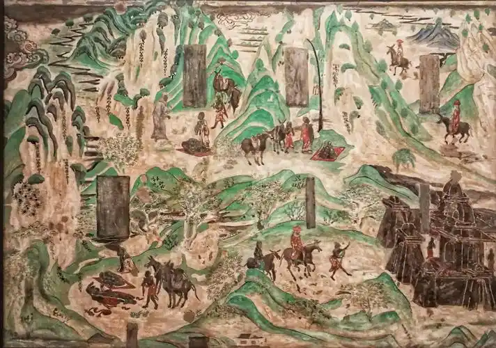 敦煌217窟法华经变之山水画