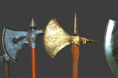 221 pbr次世代 斧头 长斧 长柄斧 维京 战斧 斧子 冷兵器 武器 海盗