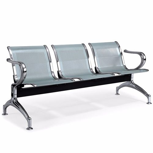 盎梓排椅机场候车公共长椅钢制排椅银行等候医院候诊输液椅子 银灰