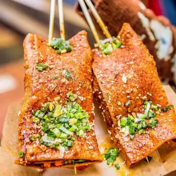 晨臻 重庆烧烤豆皮串豆腐皮薄豆皮串牛皮豆干苕皮商用食材 薄豆干1斤