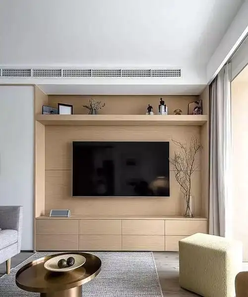 电视墙要不要装柜子?一进屋就被迷住了,全屋太漂亮了