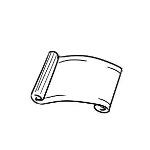 展开的卷轴扇形简笔画-简笔画的卷轴