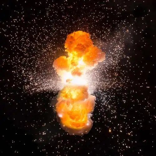 炸弹爆炸的焰火高清图片 - 素材中国16素材网