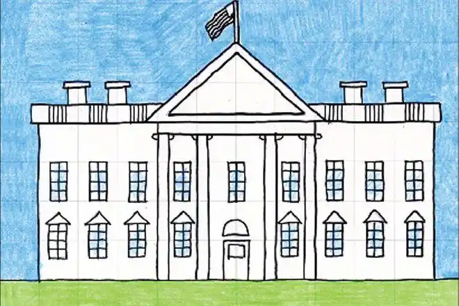 怎么用基本几何图形画白宫简笔画(步骤图解)