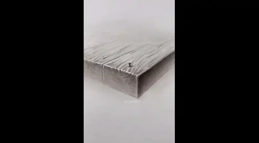 周文超老师素描教学,教你轻松搞定木头桌面纹理的技巧!