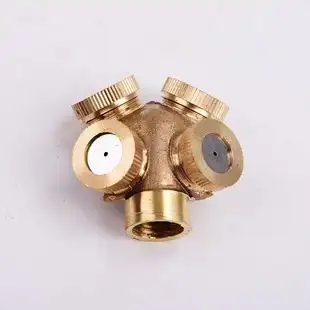 农用配件可调雾化园林灌溉草坪喷洒高压喷头四分全铜喷雾器喷头