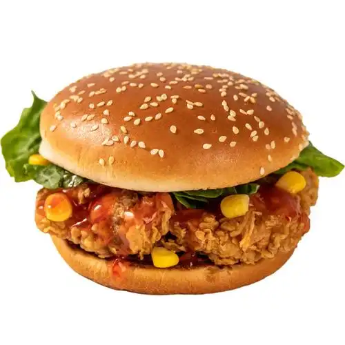 辅兴香辣鸡腿汉堡包微波即食早餐夹鸡排汉堡8个装包点