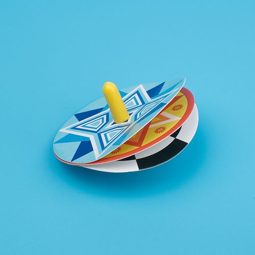 纸质陀螺幼儿园手工科学制作视觉停留拼装教具科学实验