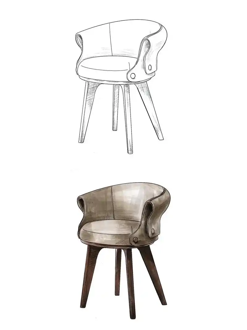 家具手绘教程procreate单体手绘