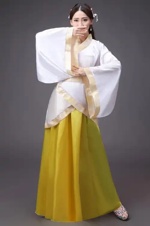 正规双绕曲裾汉古装女款深衣短小小曲裾襦裙单民族服装