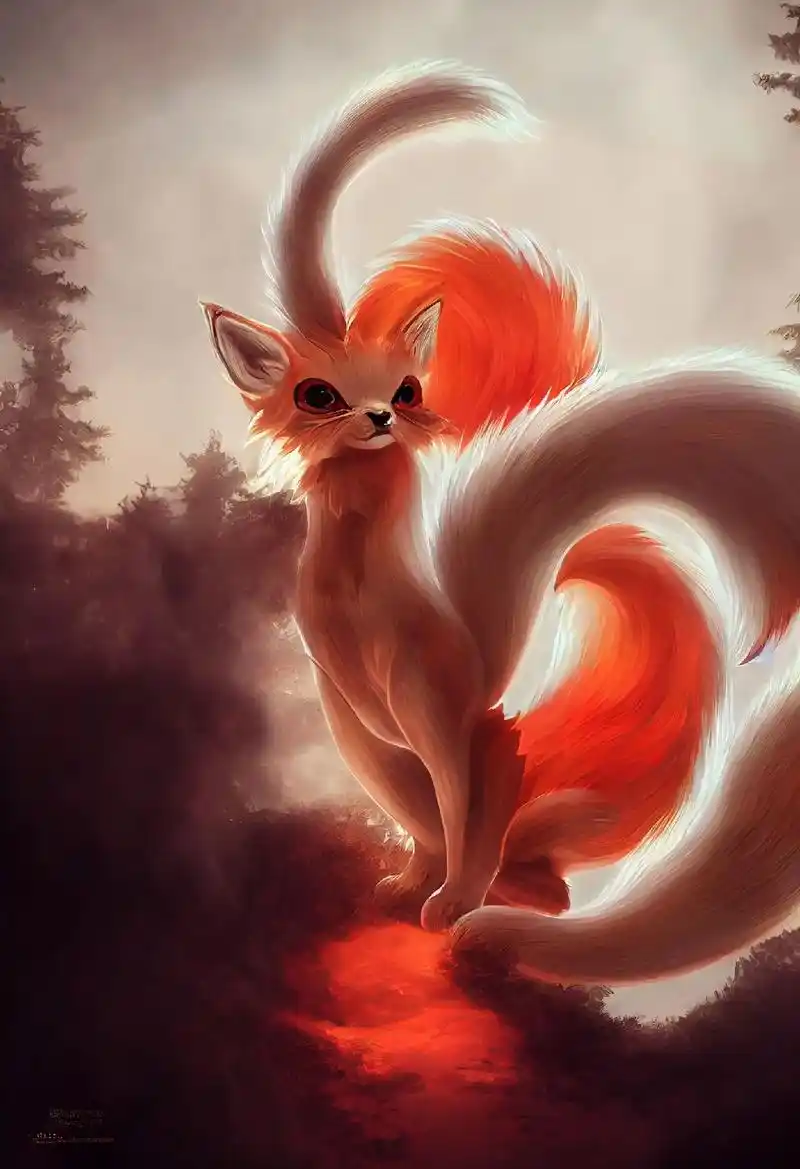 九尾狐仙落入凡尘见者吉祥岁月静好