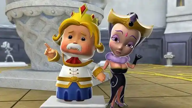 猪猪侠:米开朗芬奇的雕像刻的栩栩如生,白雪皇后也想做一尊雕像