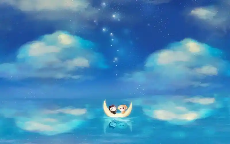 中秋节之可爱的小左小右,高清图片,节日壁纸-回车桌面