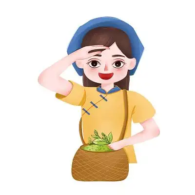 卡通采茶女素材-卡通采茶女图片-卡通采茶女素材图片下载-觅知网