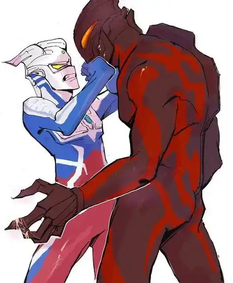 贝赛#图片来自网络#同人图#贝利亚#赛罗 - 抖音