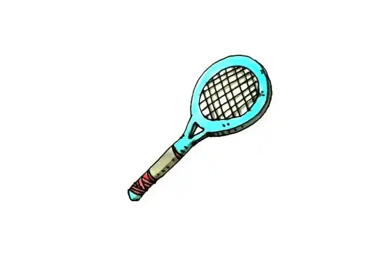 网球拍简笔画,网球拍图片,体育用品简笔画