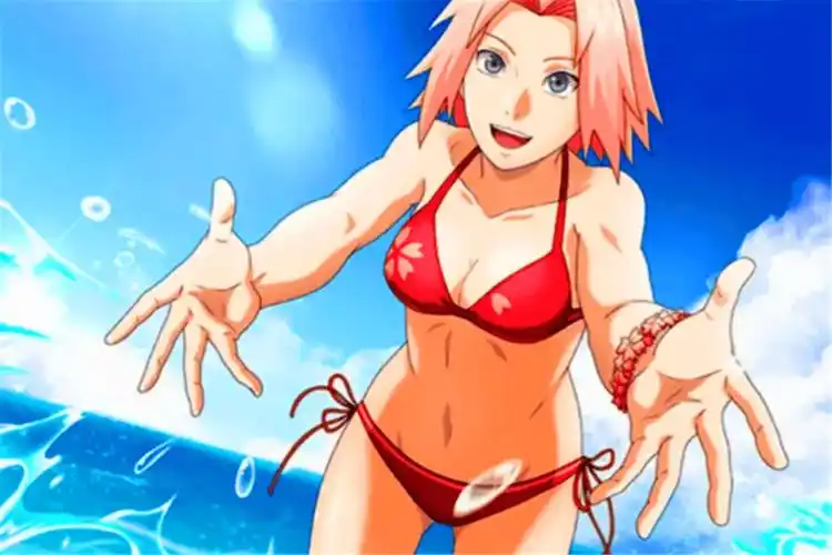 火影:当9位美女忍者换上泳装,雏田纲手美如画,千代婆婆不服老