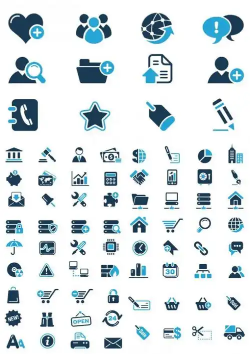 80个扁平化可编辑ppt小图标-设计素材ppt-商务ppt模板下载-幻影网