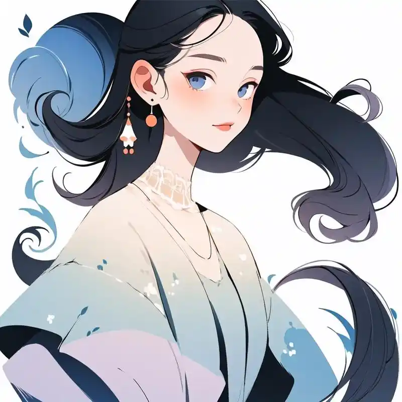 极简扁平插画头像95温柔高雅女人味 谁能拒绝温柔又高雅的姐姐呢