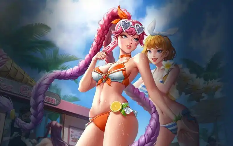 传说对决体验服爱里皮肤泳装派对