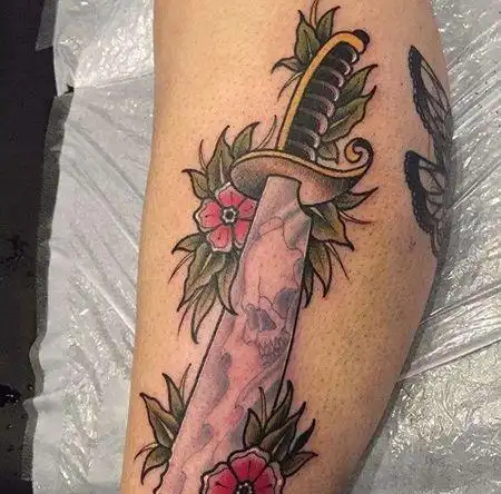 tag标签:oldschool刀小臂old school小臂刀子纹身图案tag标签:new