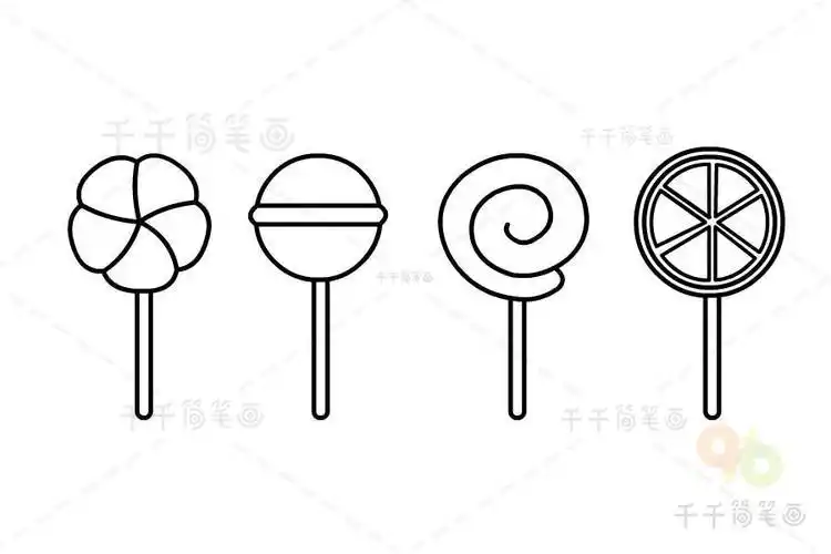 棒棒糖卡通女孩简笔画 简笔画图片大全-蒲城教育文学网