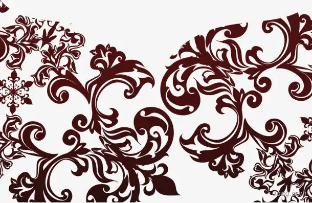 古典花纹黑色矢量png素材透明免抠图片-边框纹理